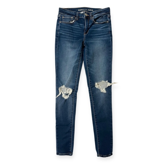 American Eagle Outfitters Denim - American Eagle Outfitters | Women's Distressed Hi-Rise Soft Knit Skinny Jeans